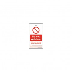 MATLOCK MTL9508940K Lockout Tags - Do Not Switch On -S/Sided Pk10